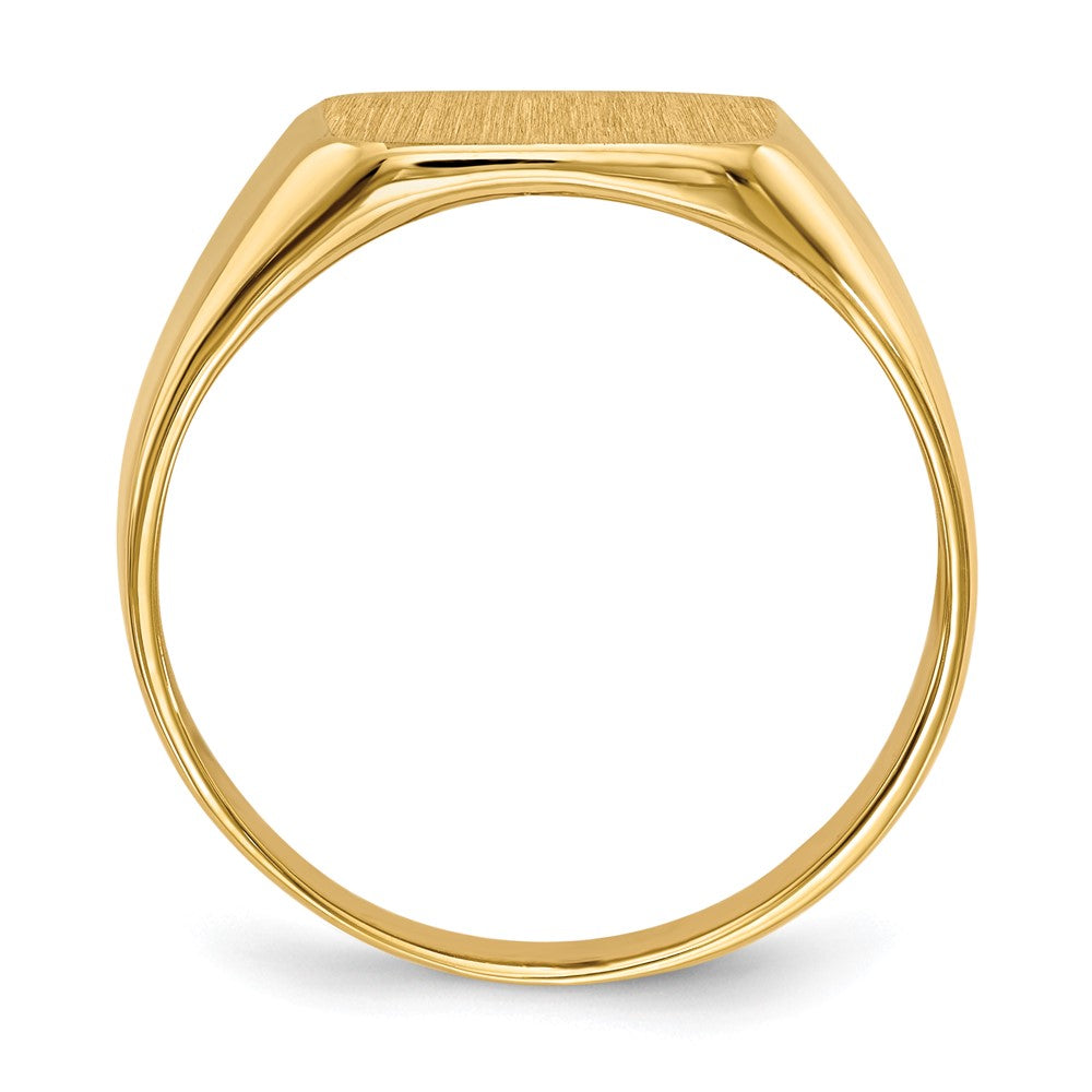 14k 12.5x Octagon Open Back Mens Signet Ring