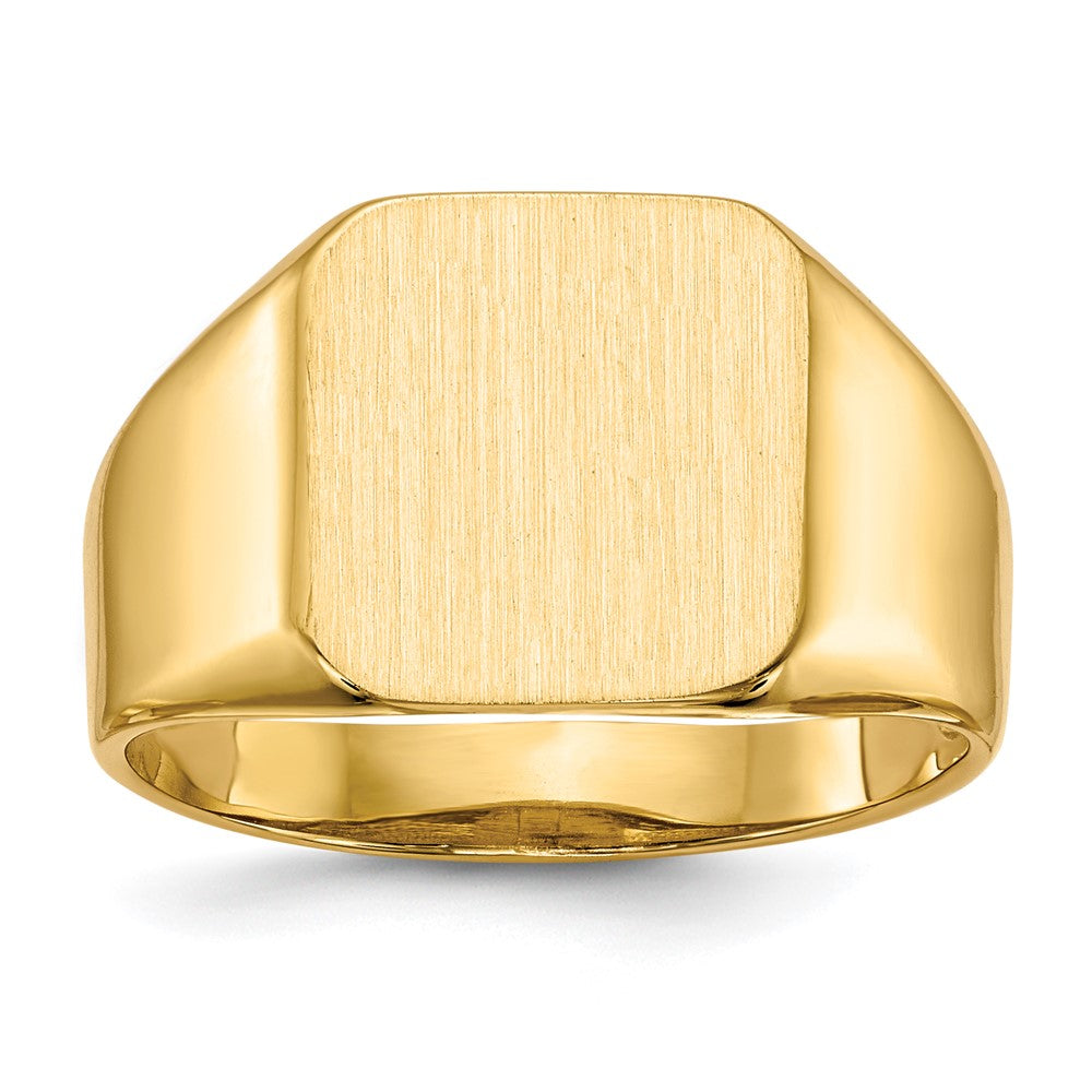 14k 12.5x Octagon Open Back Mens Signet Ring