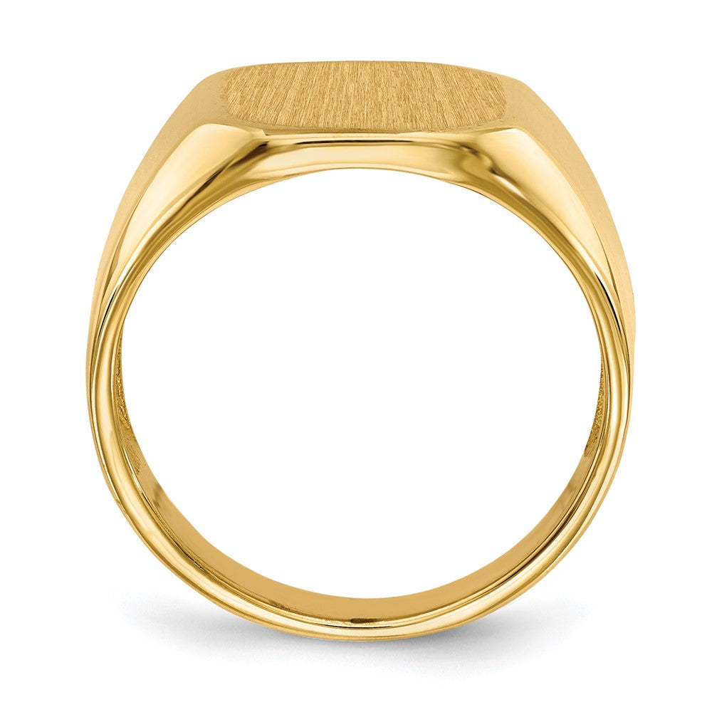14k 13.0x Octagon Open Back Mens Signet Ring