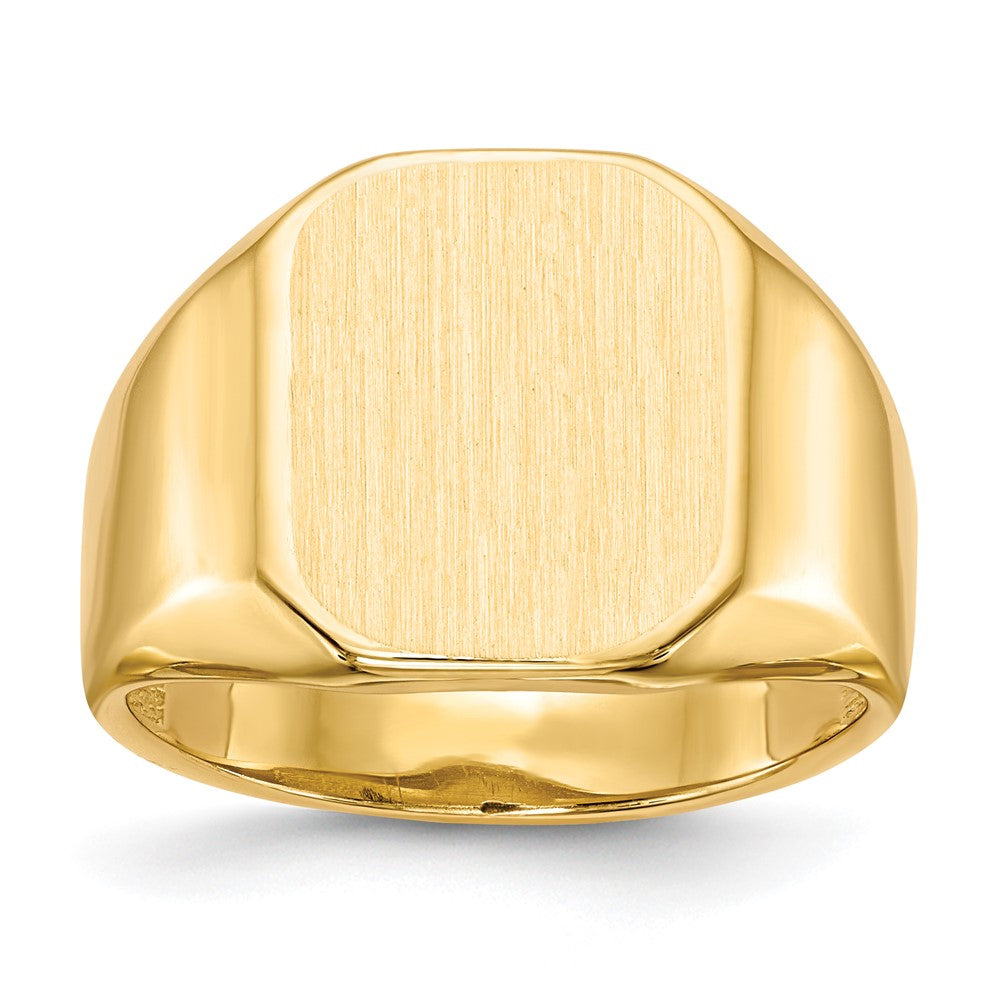 14k 13.0x Octagon Open Back Mens Signet Ring