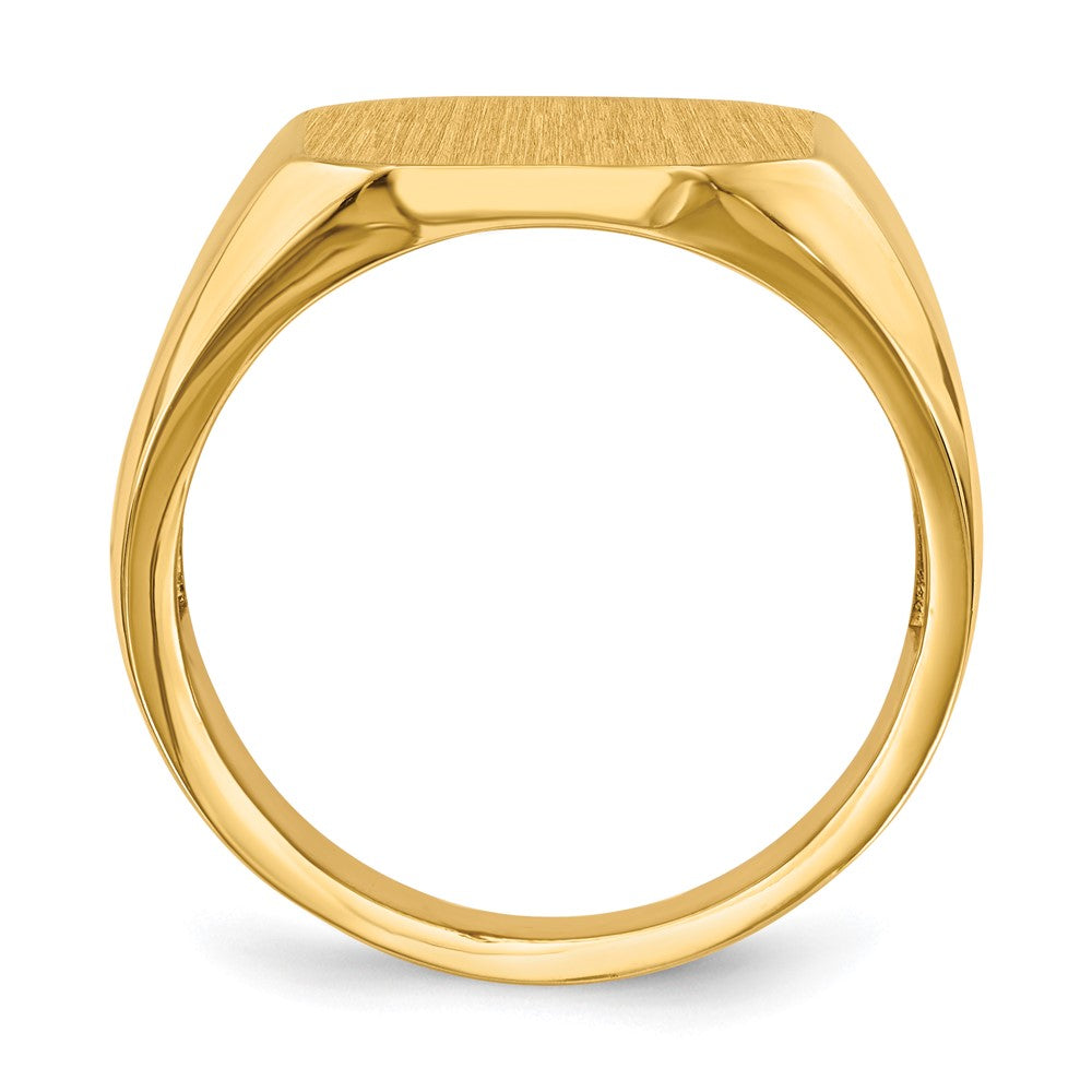 14k 15.0x Octagon Open Back Mens Signet Ring