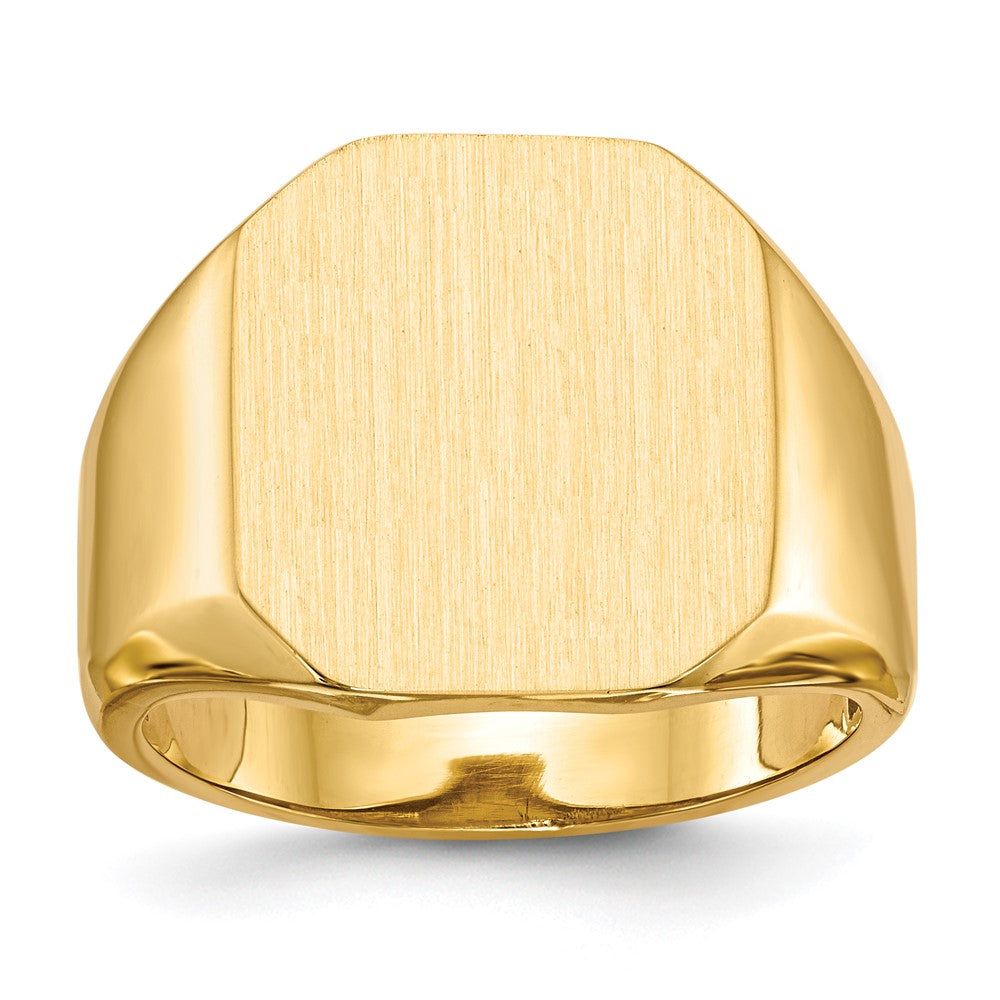 14k 15.0x Octagon Open Back Mens Signet Ring