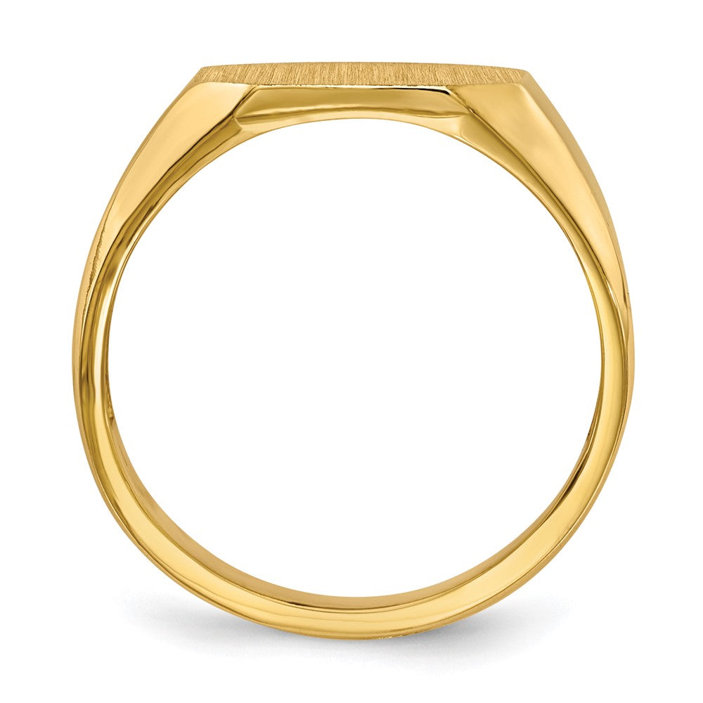 14k 12.5x Octagon Open Back Signet Ring