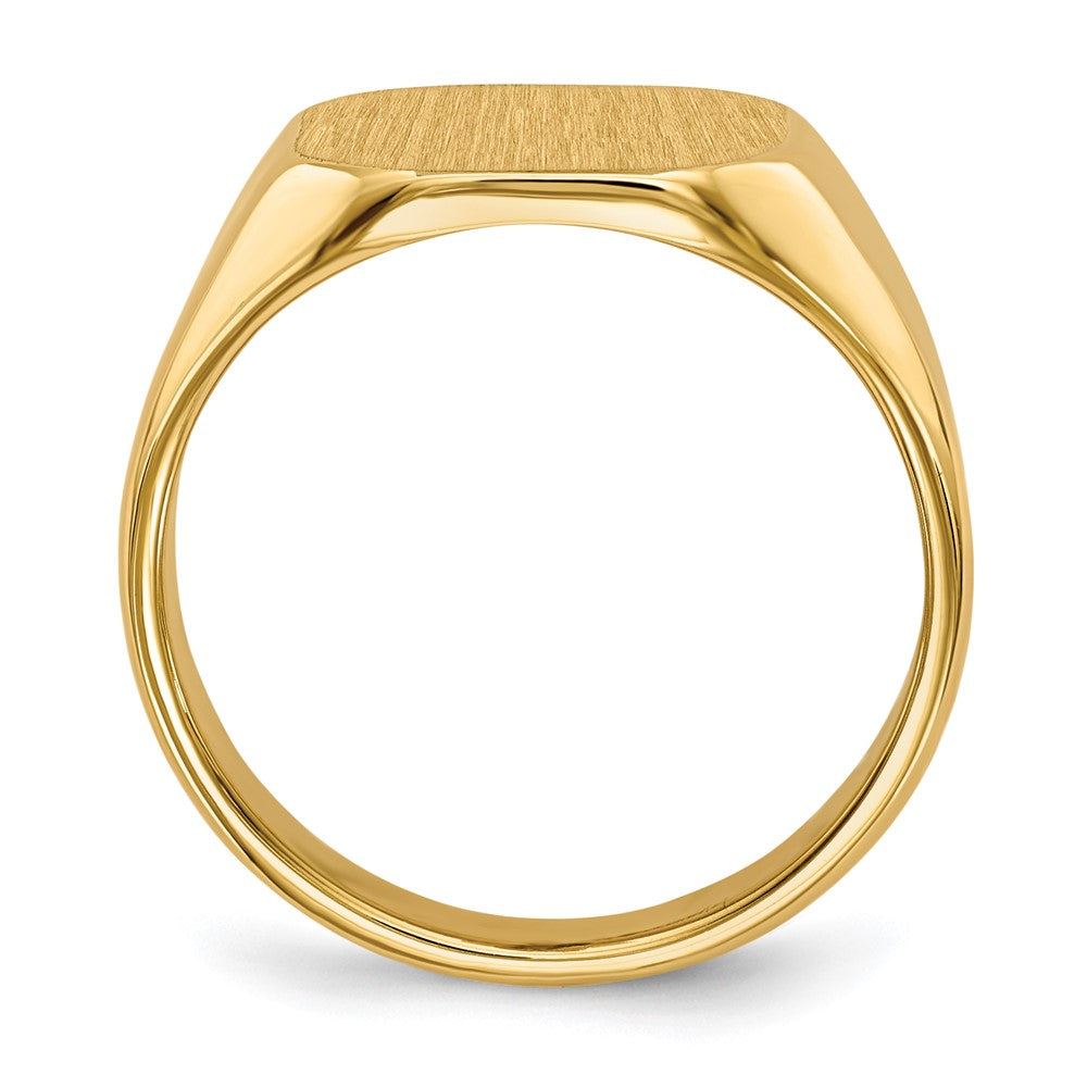 14k 12.5x Octagon Closed Back Signet Ring
