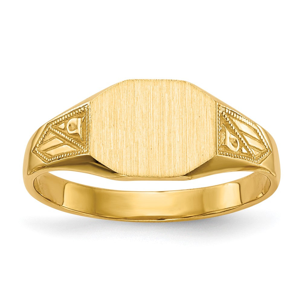 14k 7.0x Closed Back Signet Ring