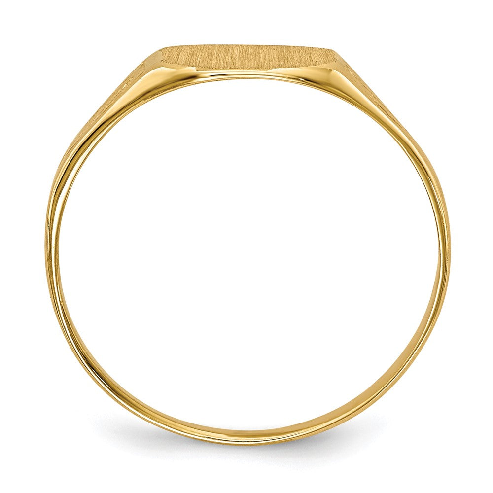 14k 8.5x Octagon Open Back Signet Ring