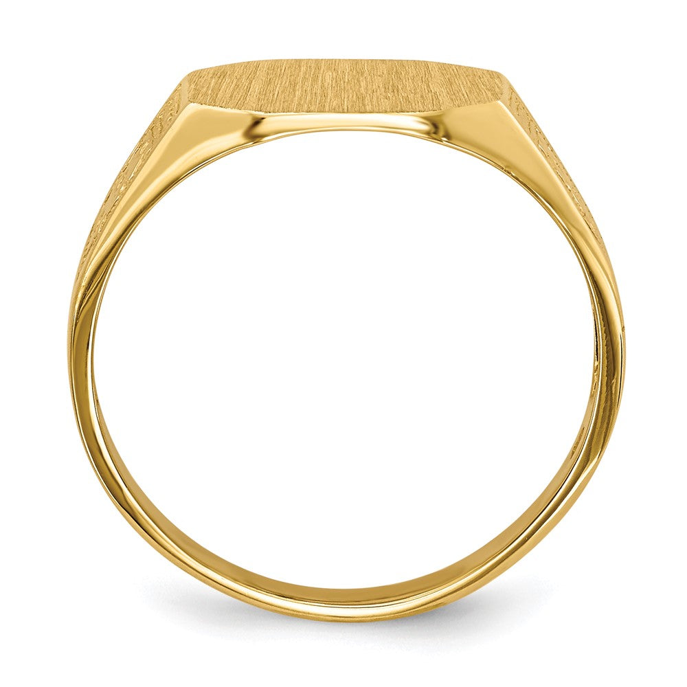 14k 11.0x Octagon Open Back Signet Ring