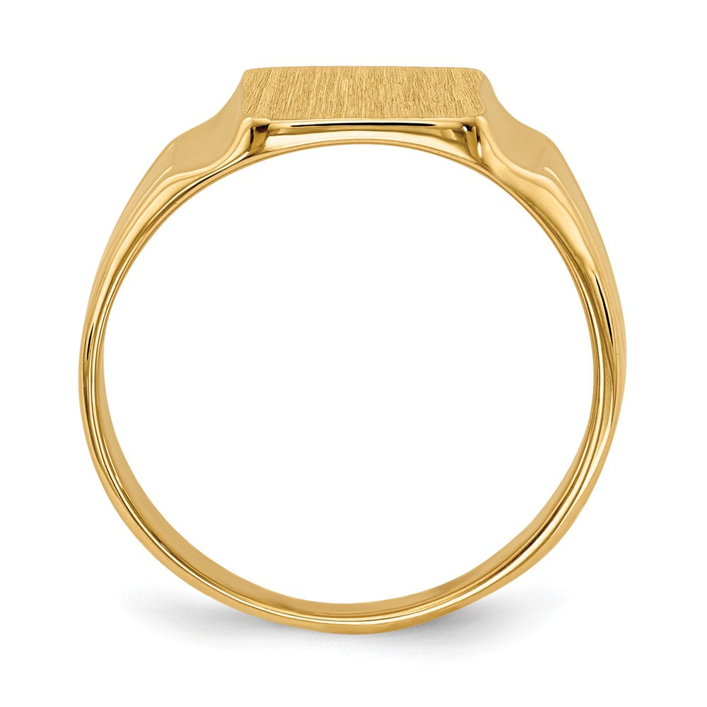14k 7.5xRectangular Closed Back Signet Ring