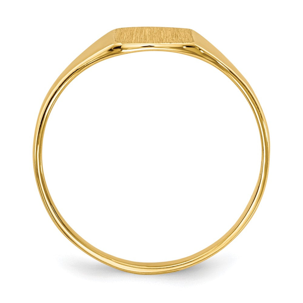 14k 6.5x Square Closed Back Signet Ring