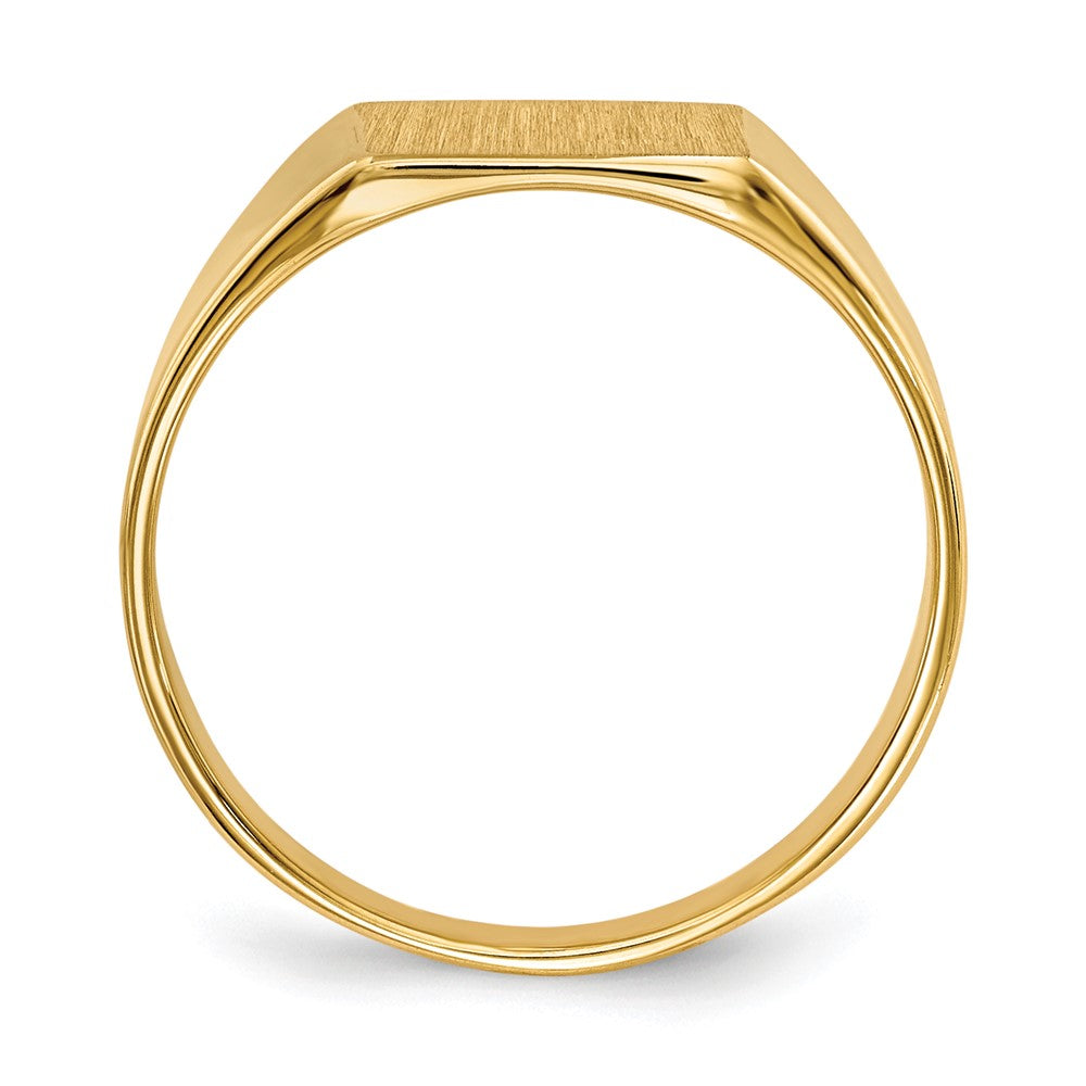 14k 8.5x Rectangle Closed Back Signet Ring
