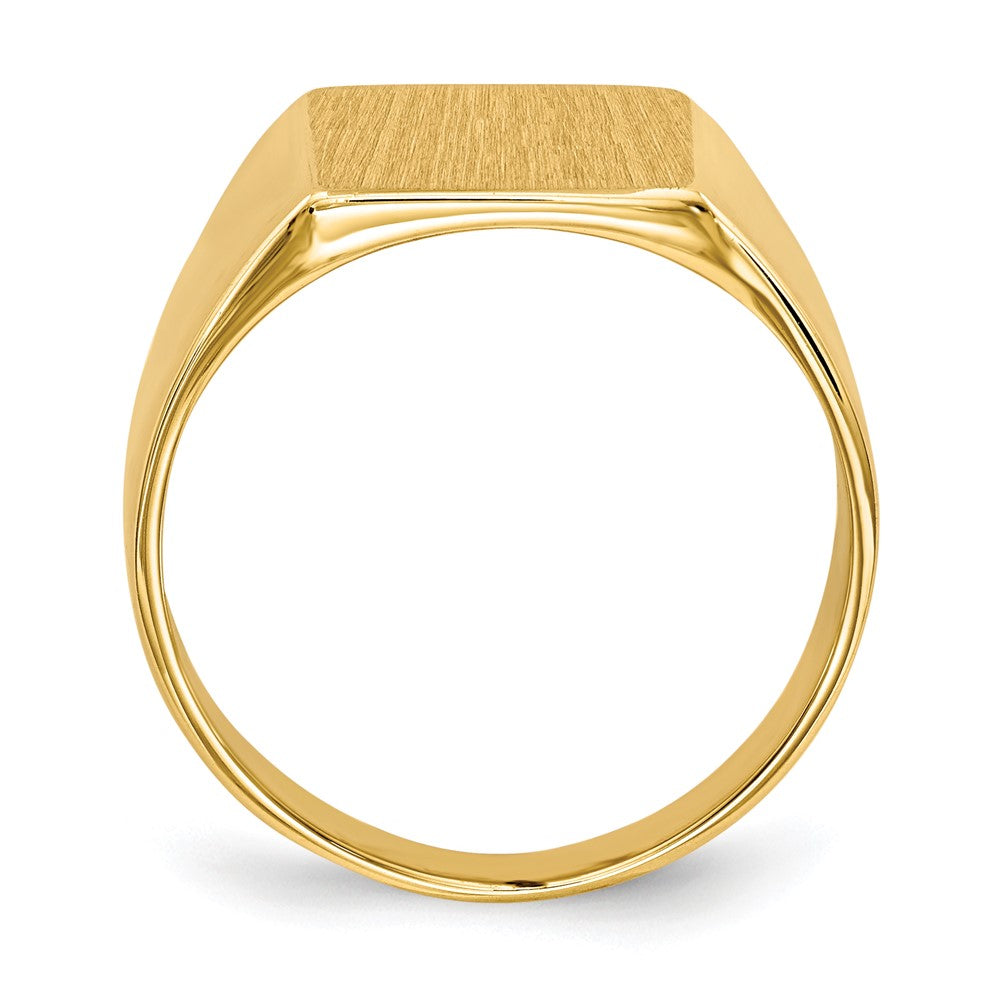 14k 11.0x Square Closed Back Signet Ring