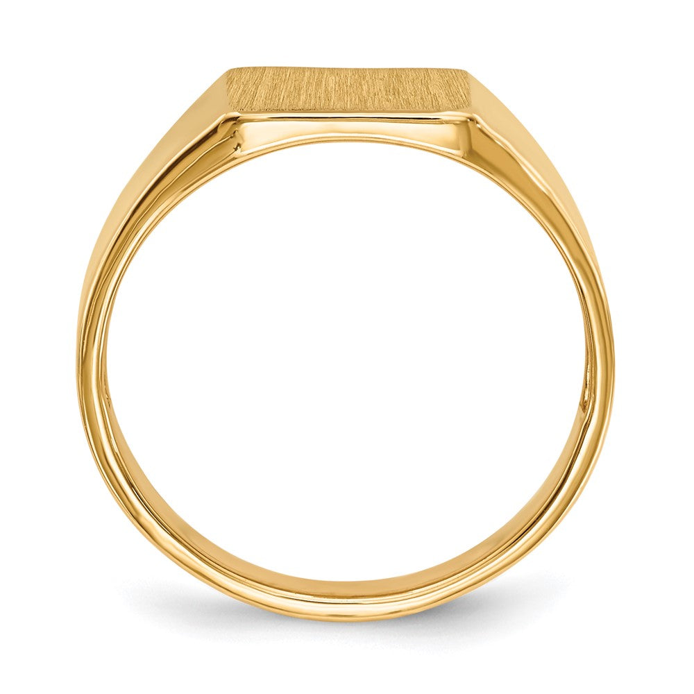 14k 8.5x Square Open Back Signet Ring
