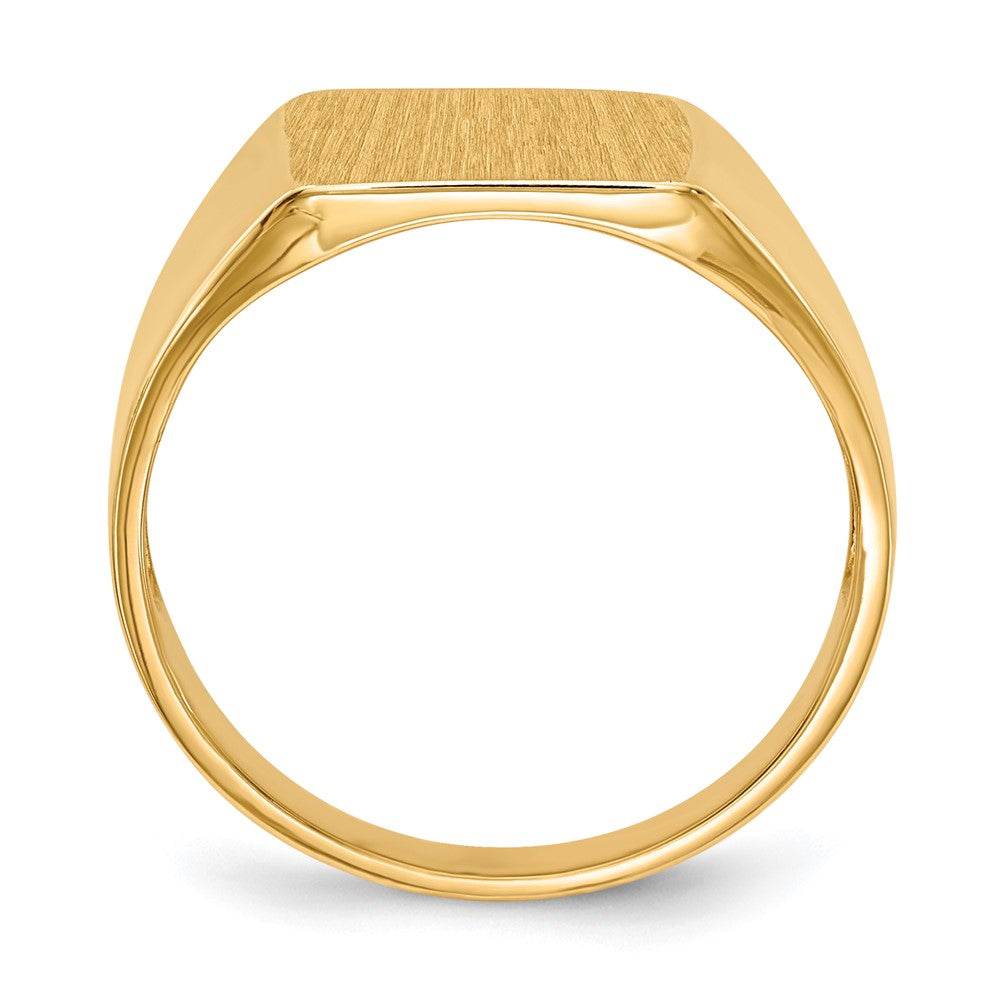 14k 11.0x Square Open Back Signet Ring
