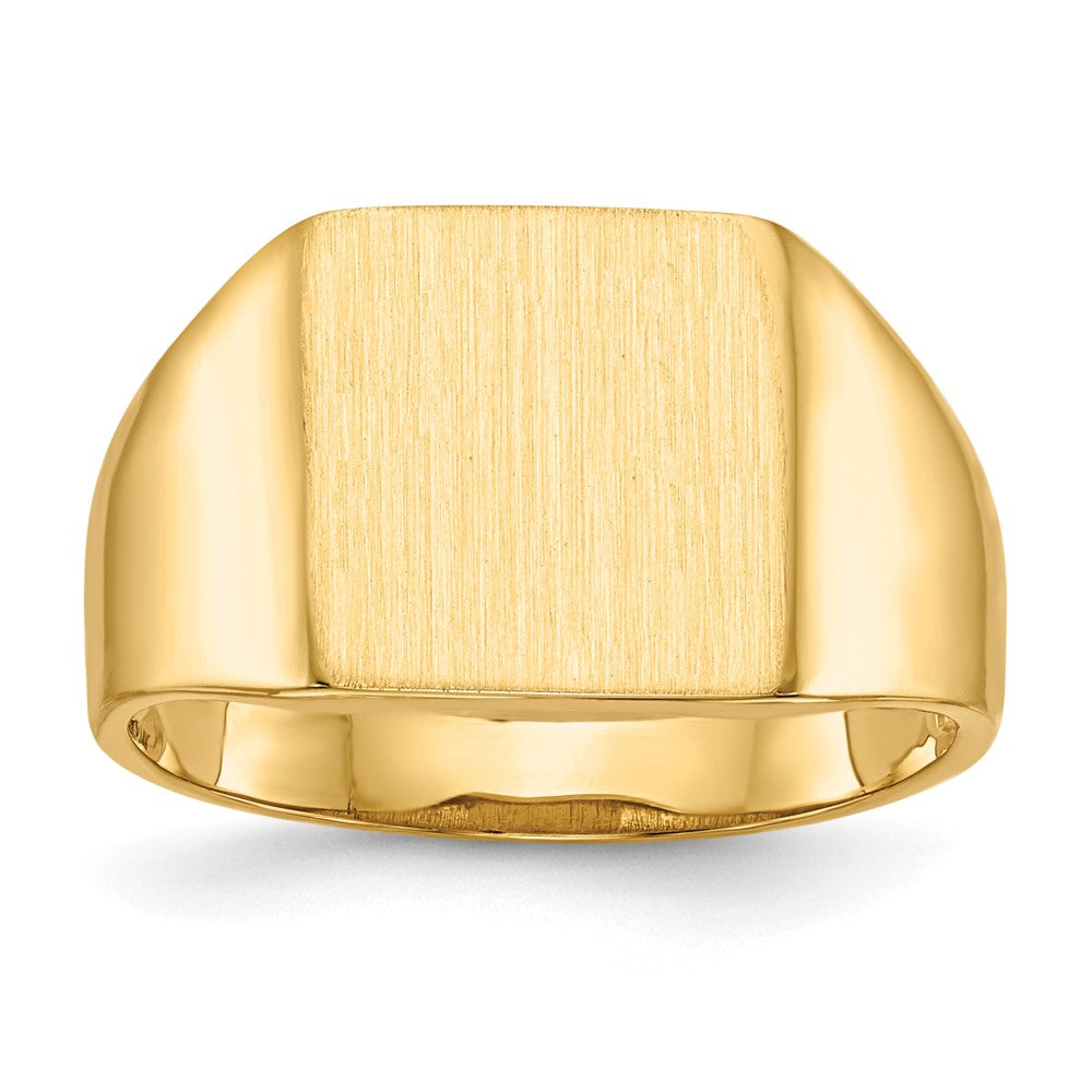 14k 11.0x Square Open Back Signet Ring
