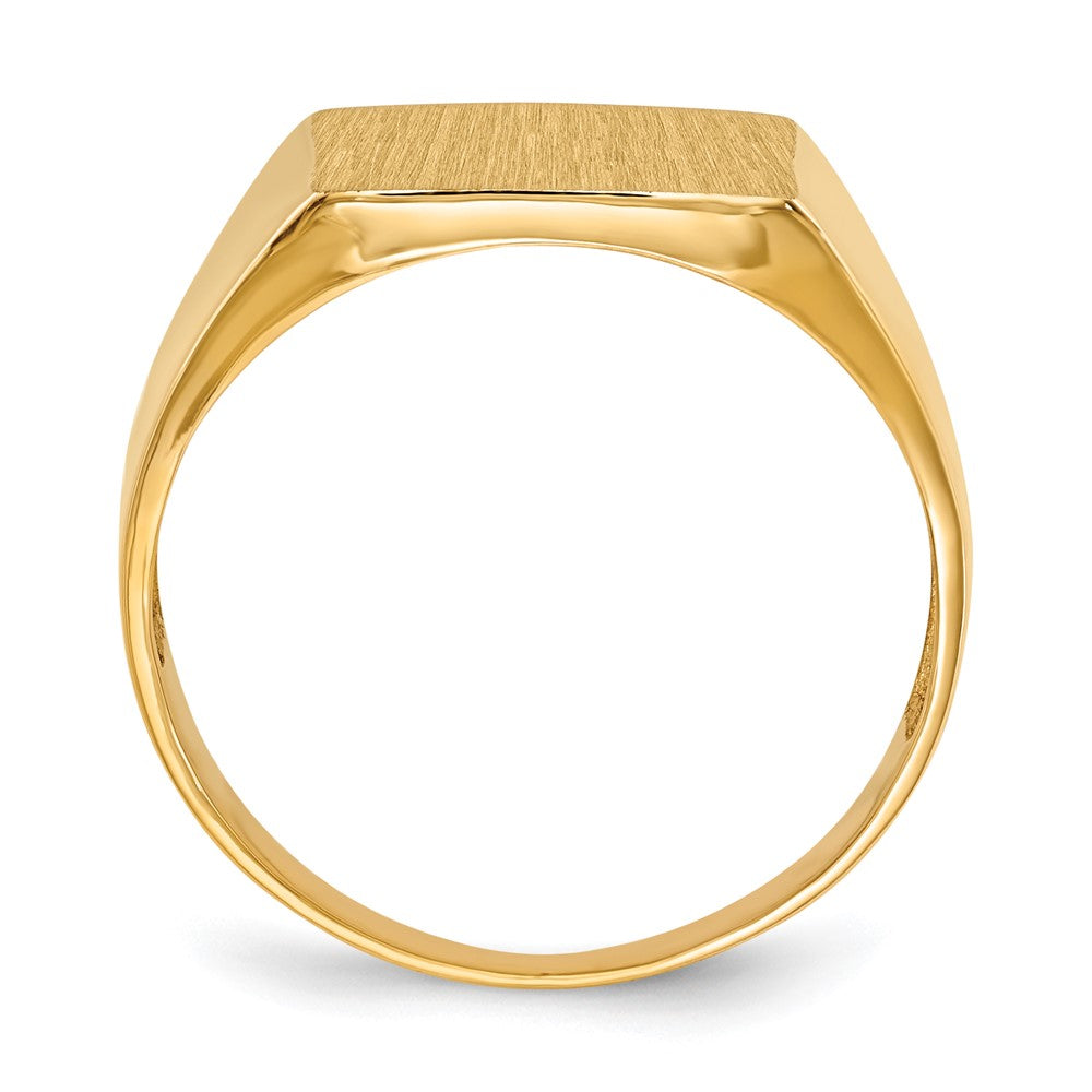 14k 13.0x Square Open Back Mens Signet Ring