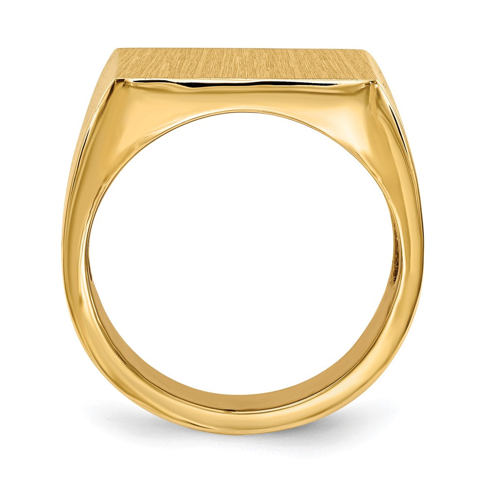 14k 16.5x Open Back Mens Signet Ring