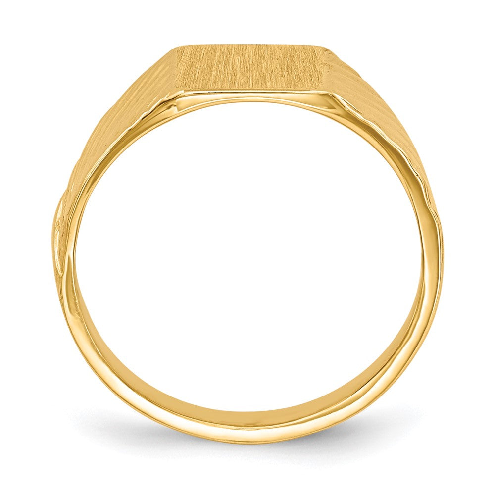 14k 8.0x Open Back Size 4 Rectangular Signet Ring