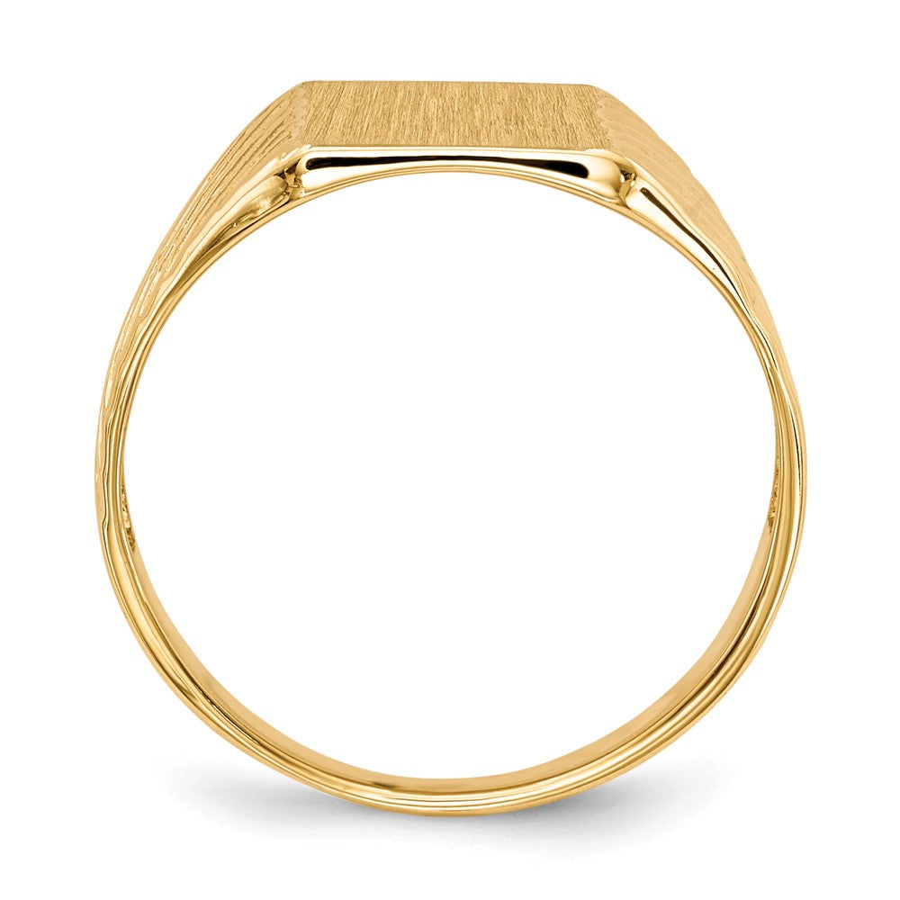 14k 8.0x Rectangle Open Back Signet Ring