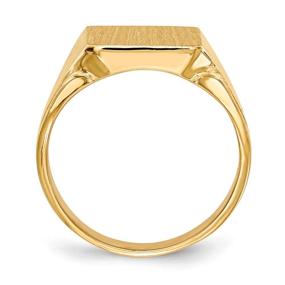 14k 12.0x Square Open Back Mens Signet Ring