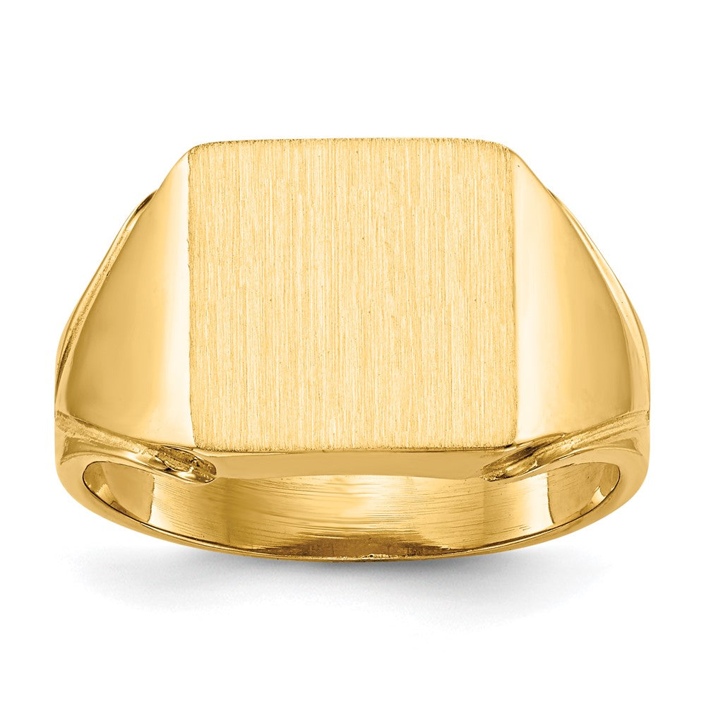 14k 12.0x Square Open Back Mens Signet Ring