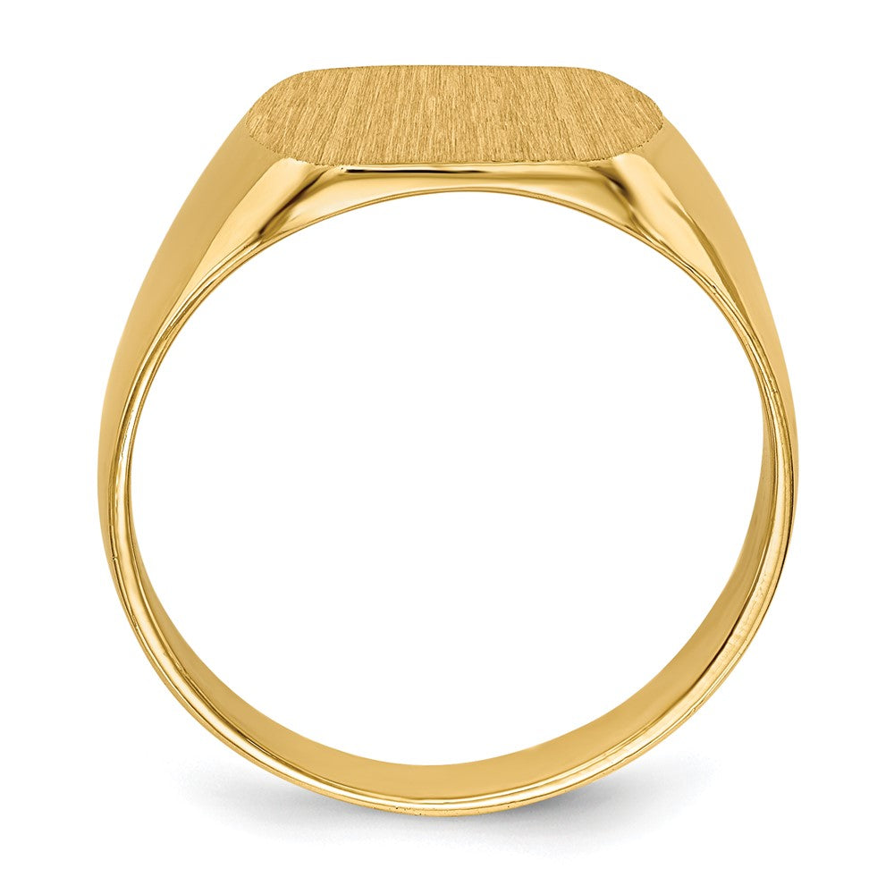 14k 12.0x Closed Back Signet Ring