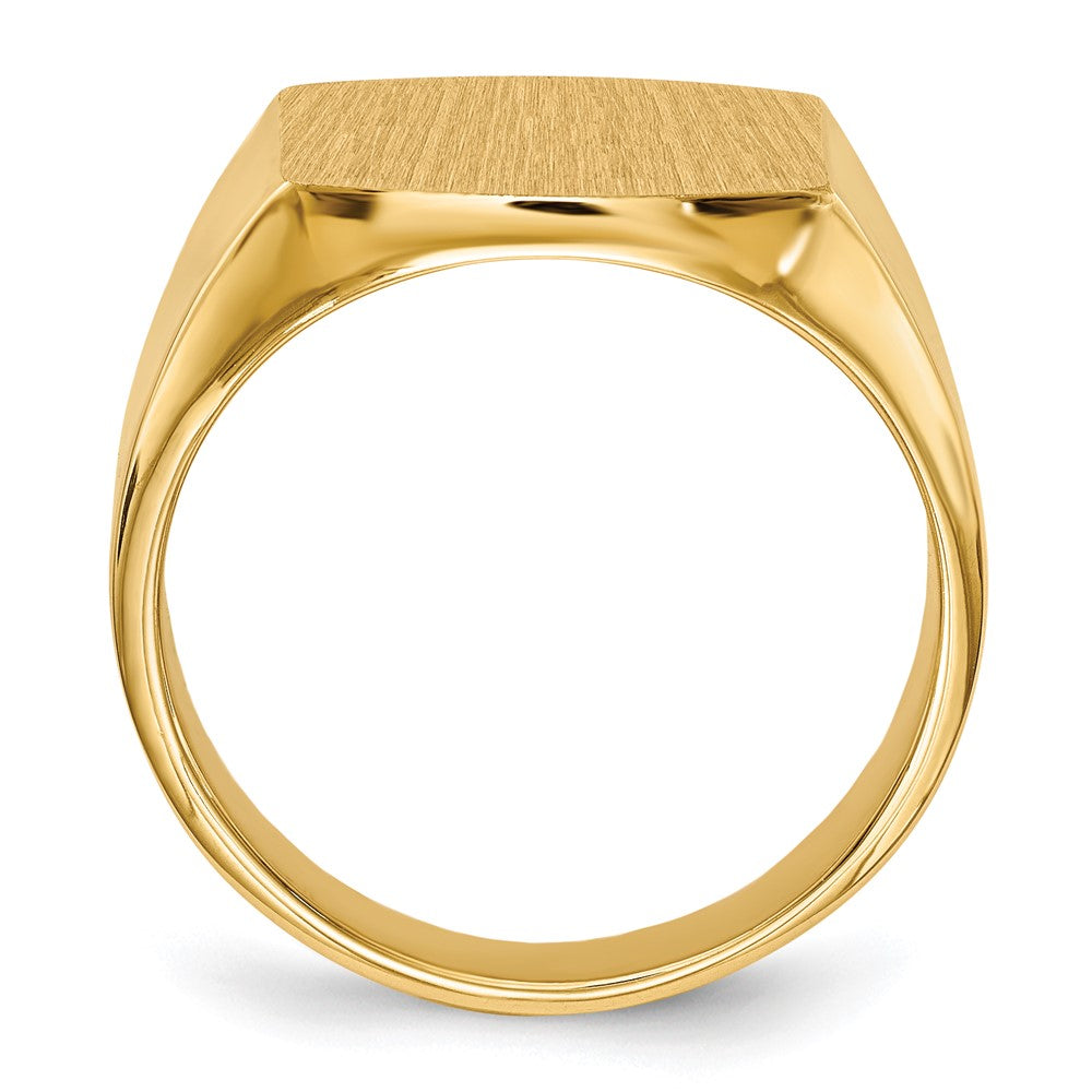 14k 14.5x Closed Back Mens Signet Ring