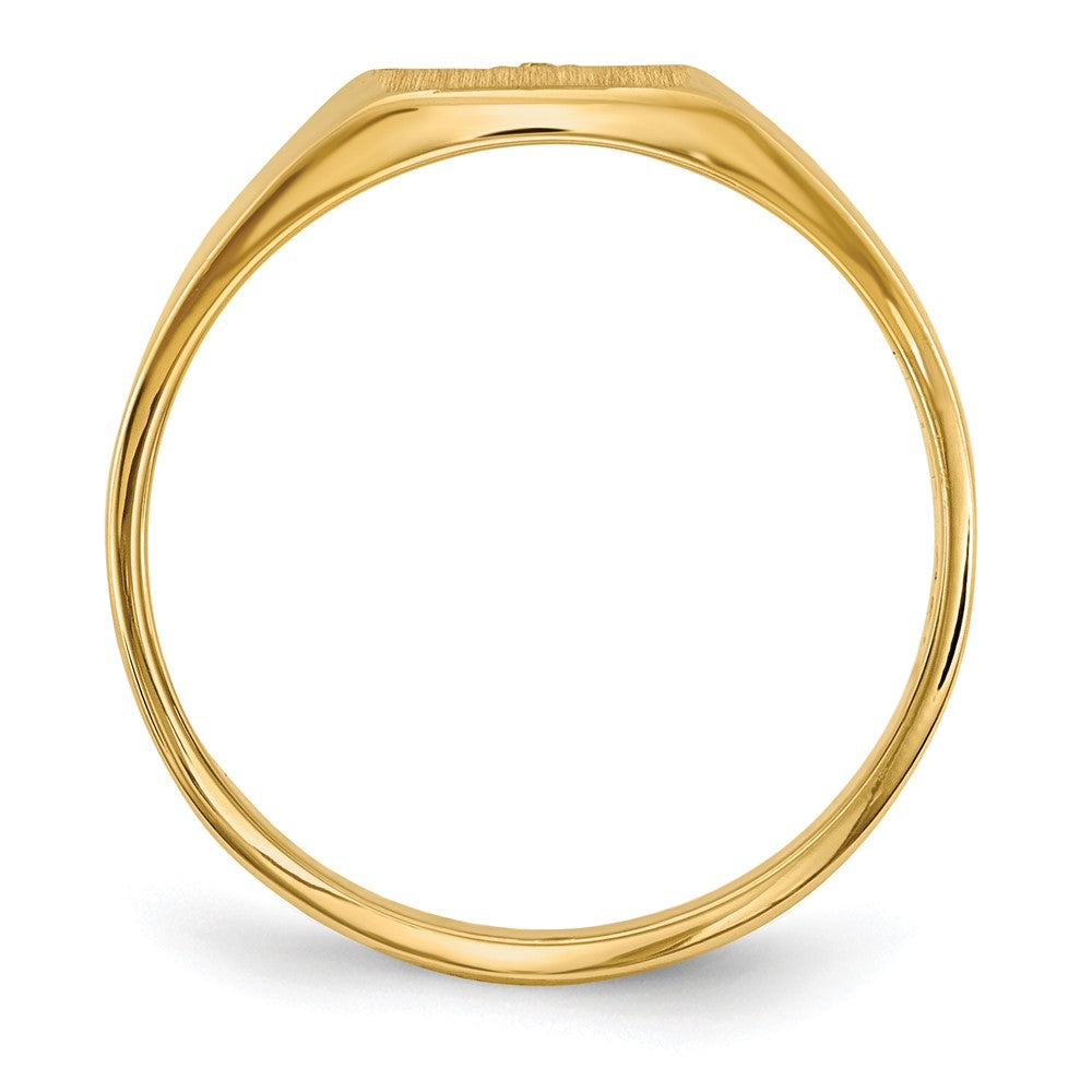 14k 7.0x Closed Back AAA Diamond Signet Ring