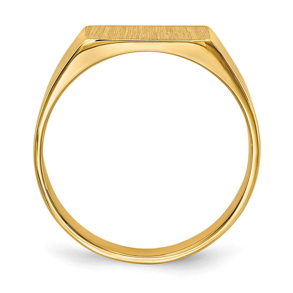 14k 10.5x Rectangle Closed Back Signet Ring