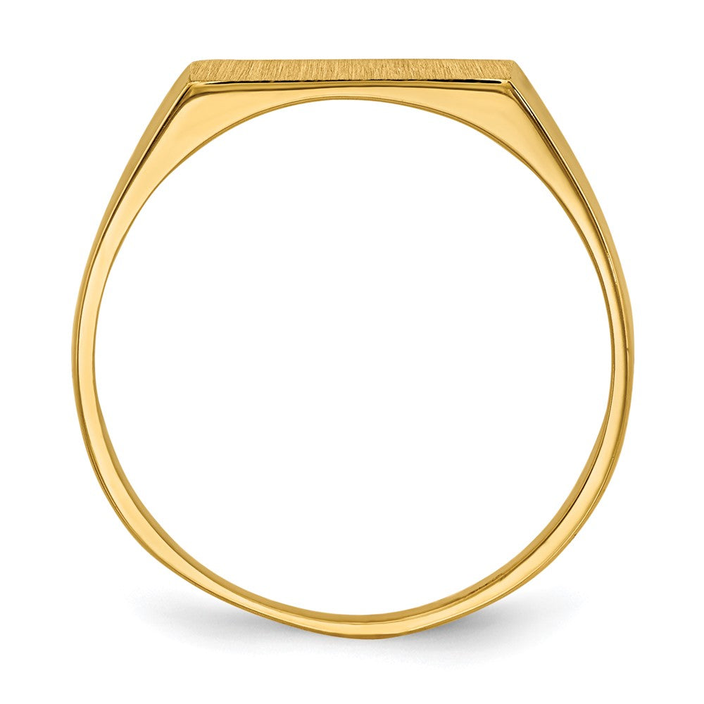 14k 12.0x Rectangle Closed Back Signet Ring