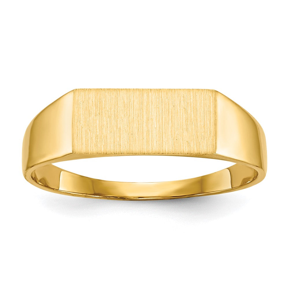 14k 12.0x Rectangle Closed Back Signet Ring