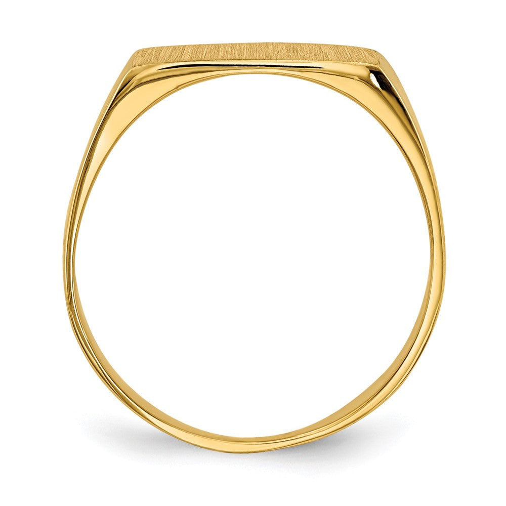 14k 12.5x Rectangle Closed Back Signet Ring