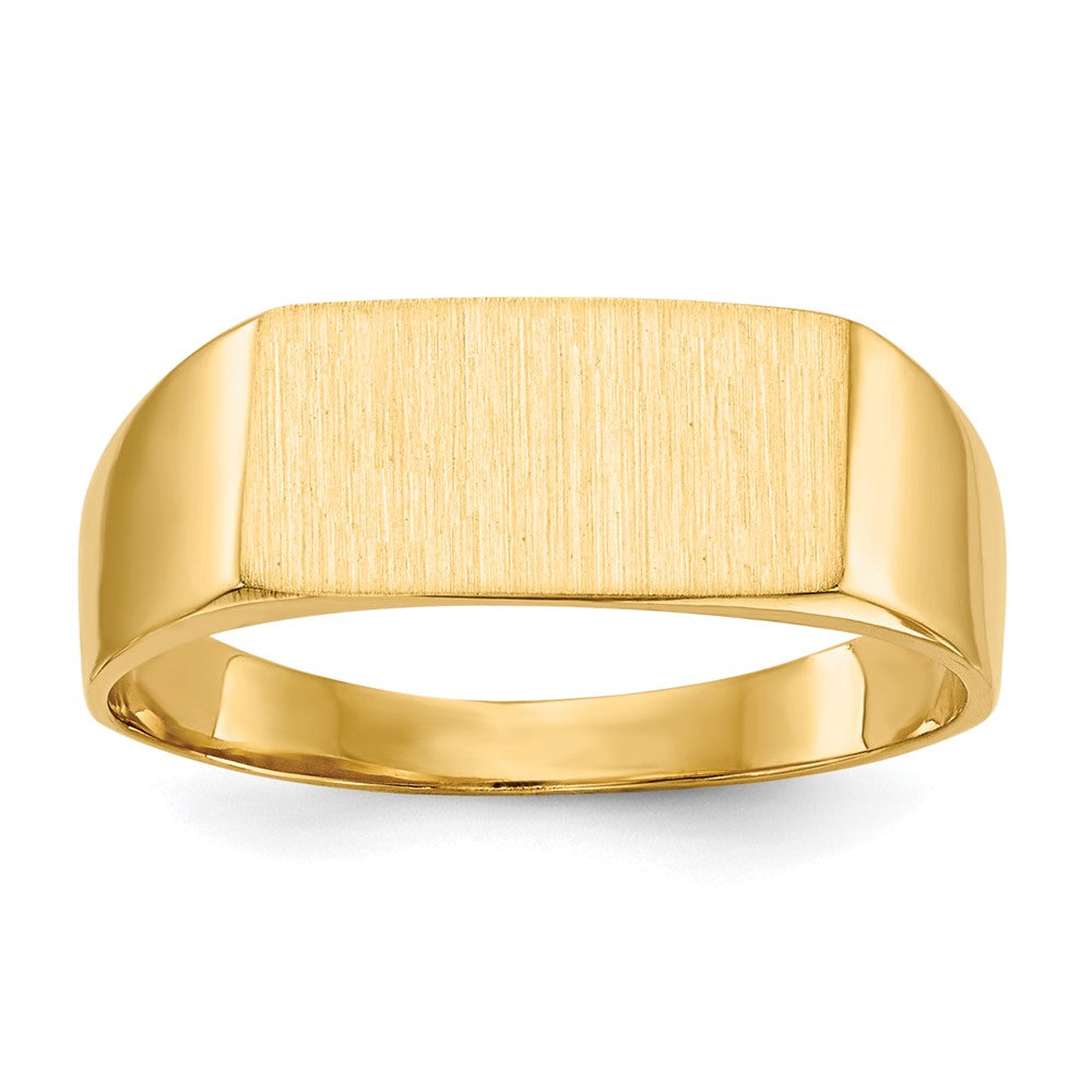 14k 12.5x Rectangle Closed Back Signet Ring