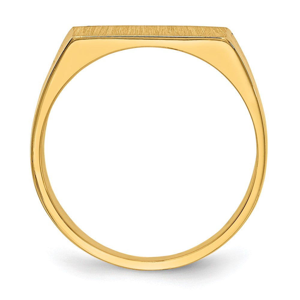14k 13.0x Rectangle Closed Back Signet Ring