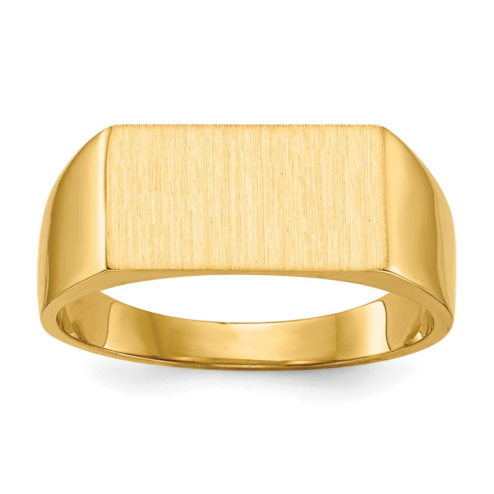 14k 13.0x Rectangle Closed Back Signet Ring
