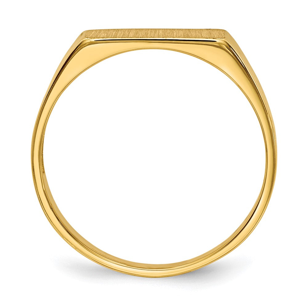 14k 12.0x Rectangle Open Back Signet Ring