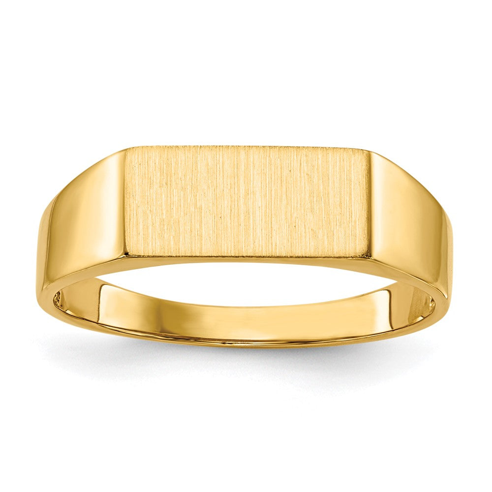 14k 12.0x Rectangle Open Back Signet Ring