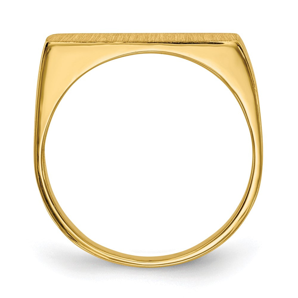 14k 16.5x Rectangle Closed Back Signet Ring
