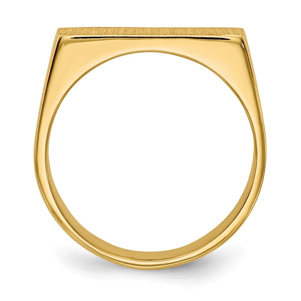 14k 16.0x Rectangle Closed Back Signet Ring