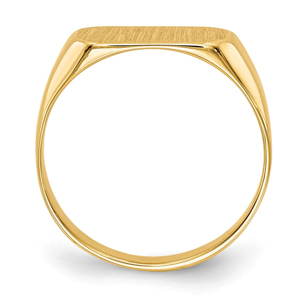 14k 12.0x Rectangle Closed Back Childs Signet Ring