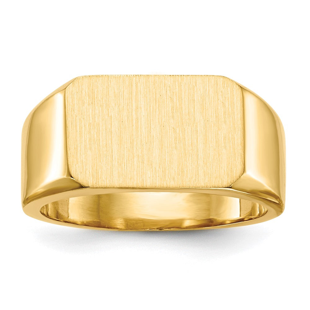 14k 10.0x Closed Back Men's Signet Ring