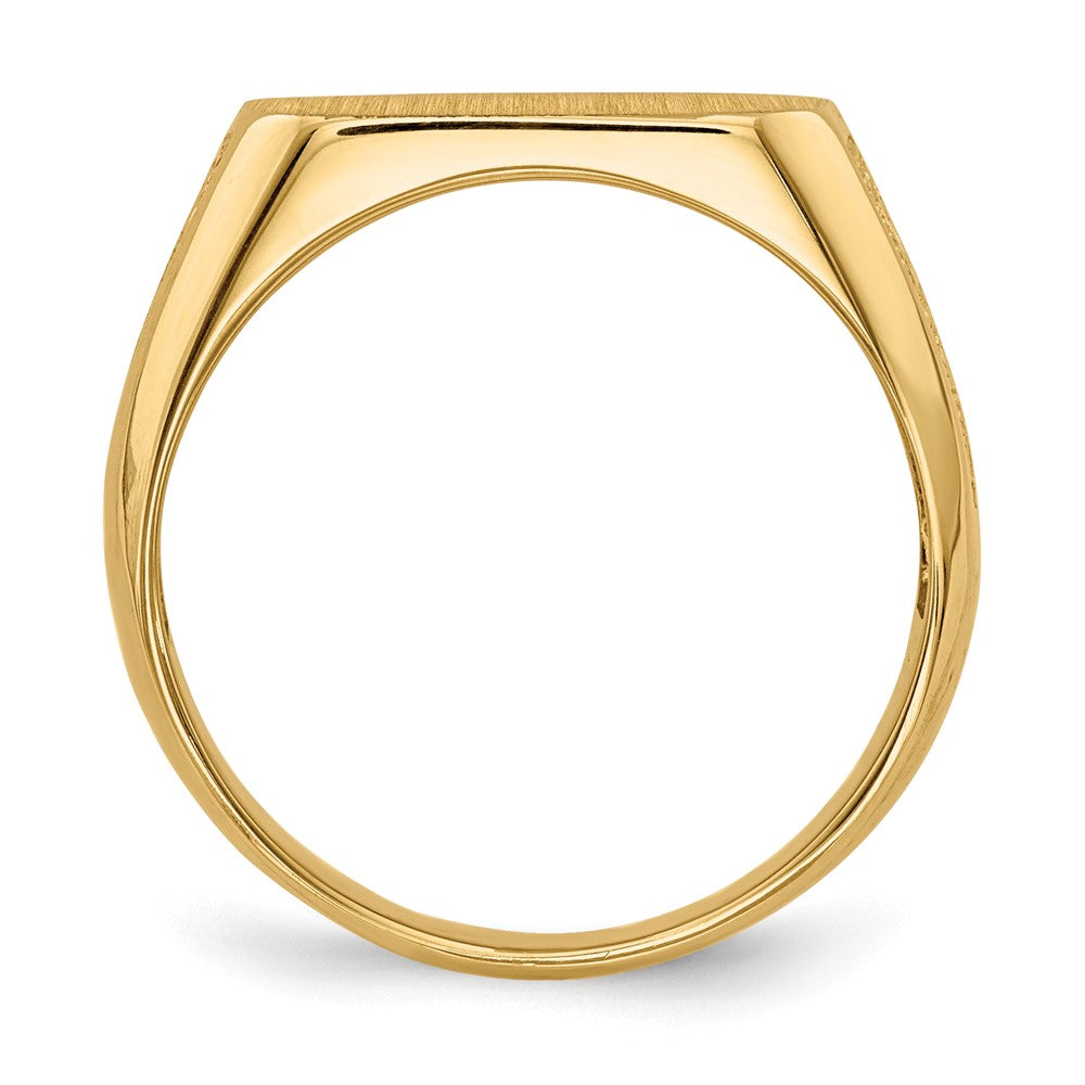 14k 12.5x Oval Open Back Signet Ring