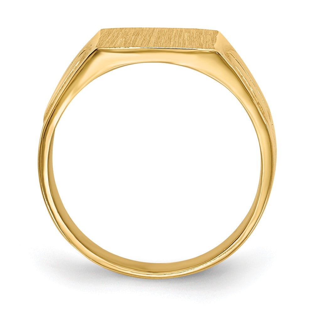 14k 9.0x Rectangular Closed Back Signet Ring