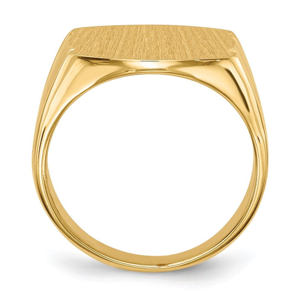 14k 16.5x Closed Back Mens Signet Ring