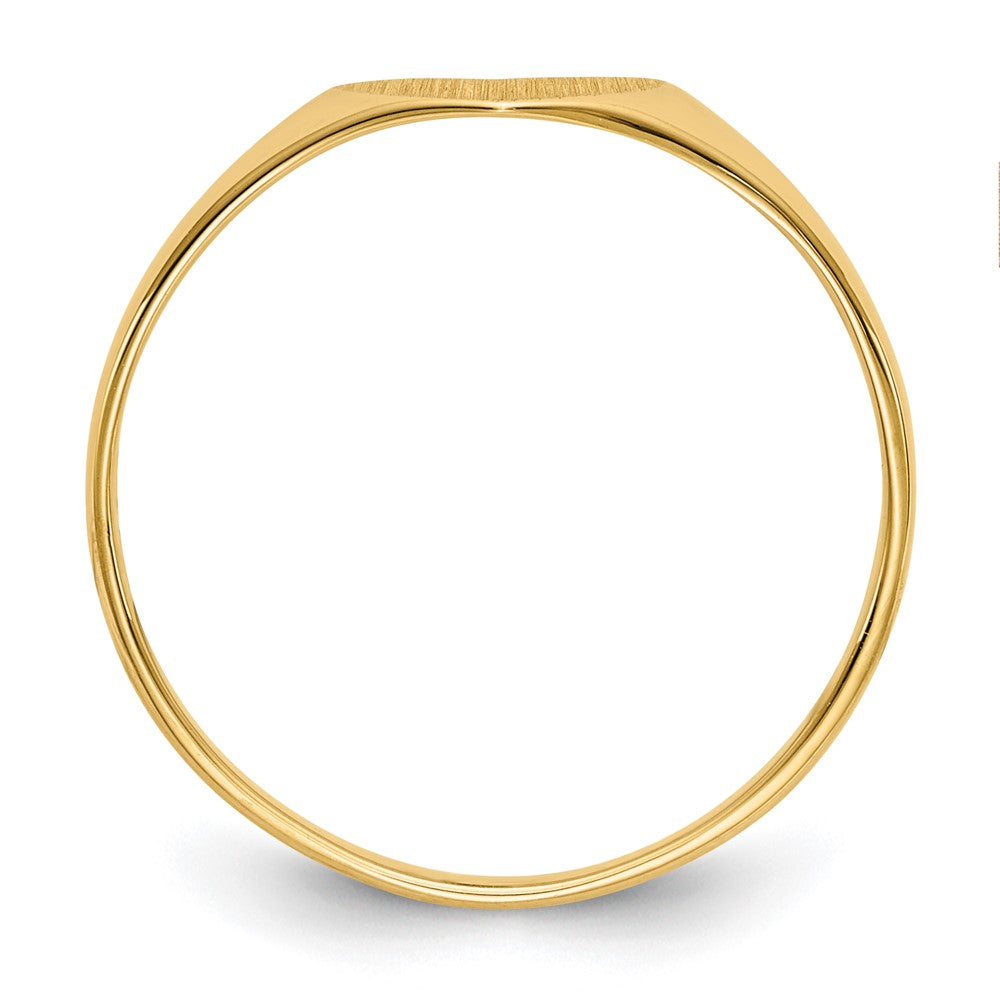 14k 6.0x Closed Back Heart Signet Ring