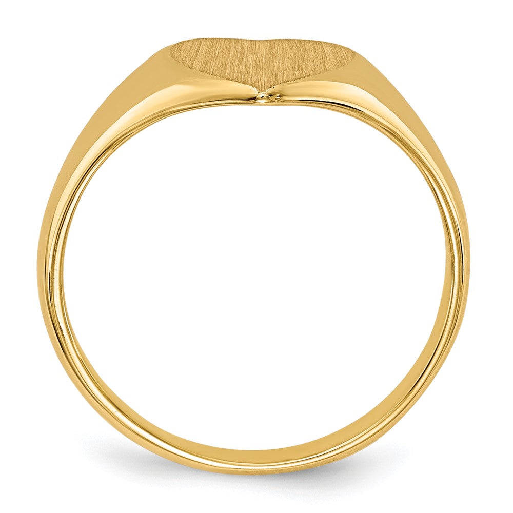 14k 9.0x Closed Back Heart Signet Ring