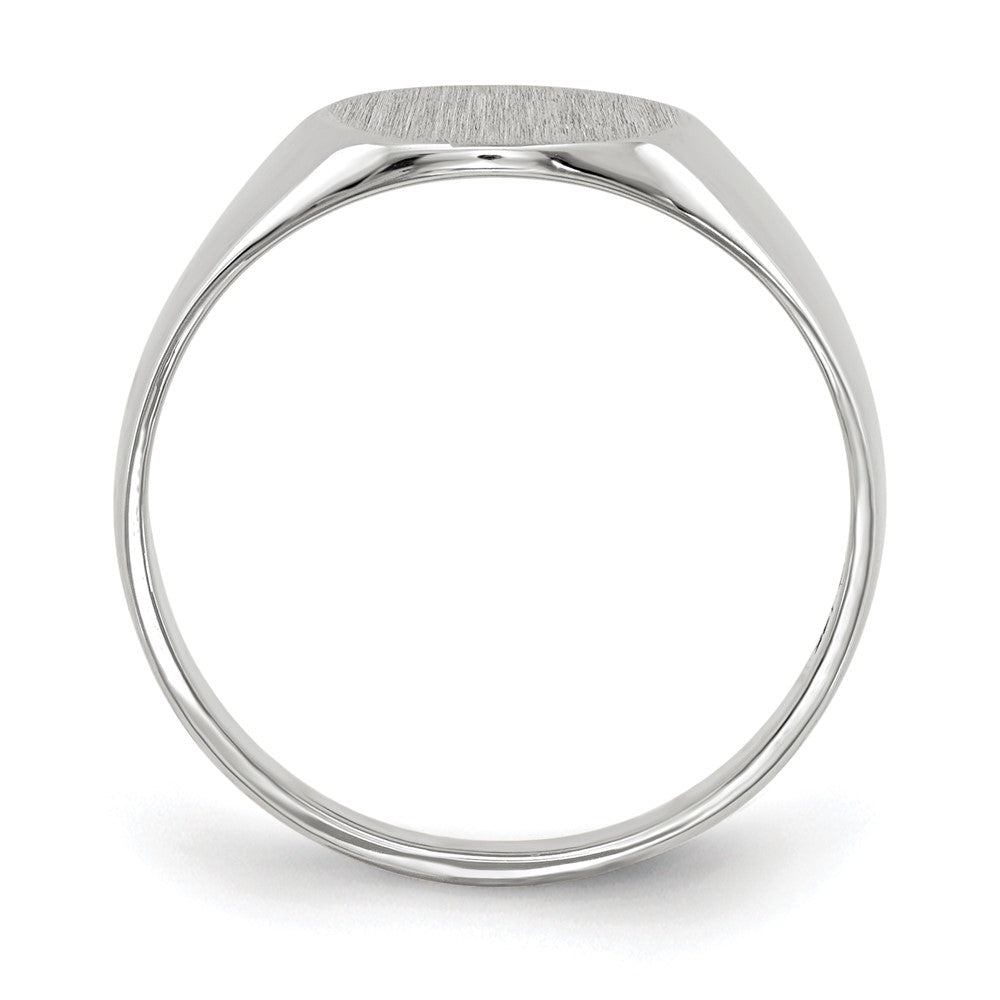 14k White Gold 9.0x Closed Back Signet Ring