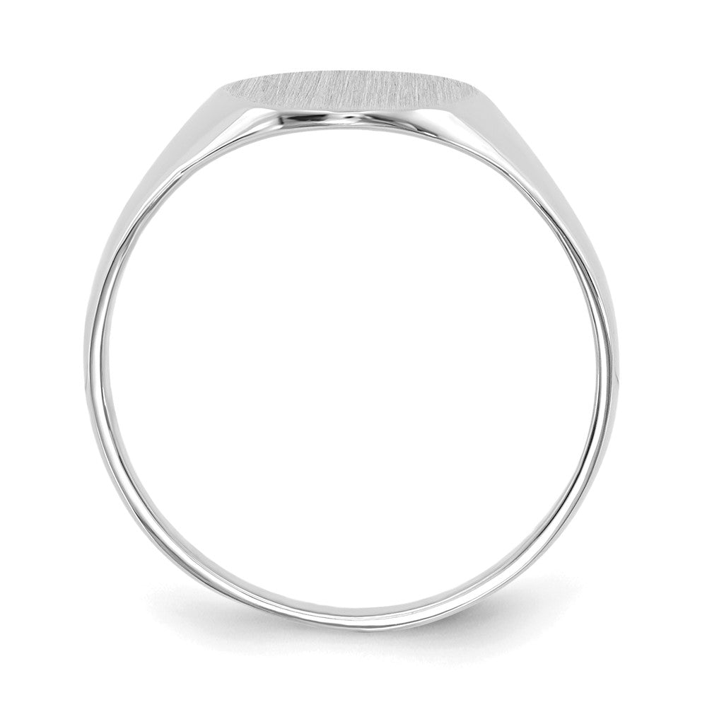 14k White Gold 10.0x Closed Back Signet Ring