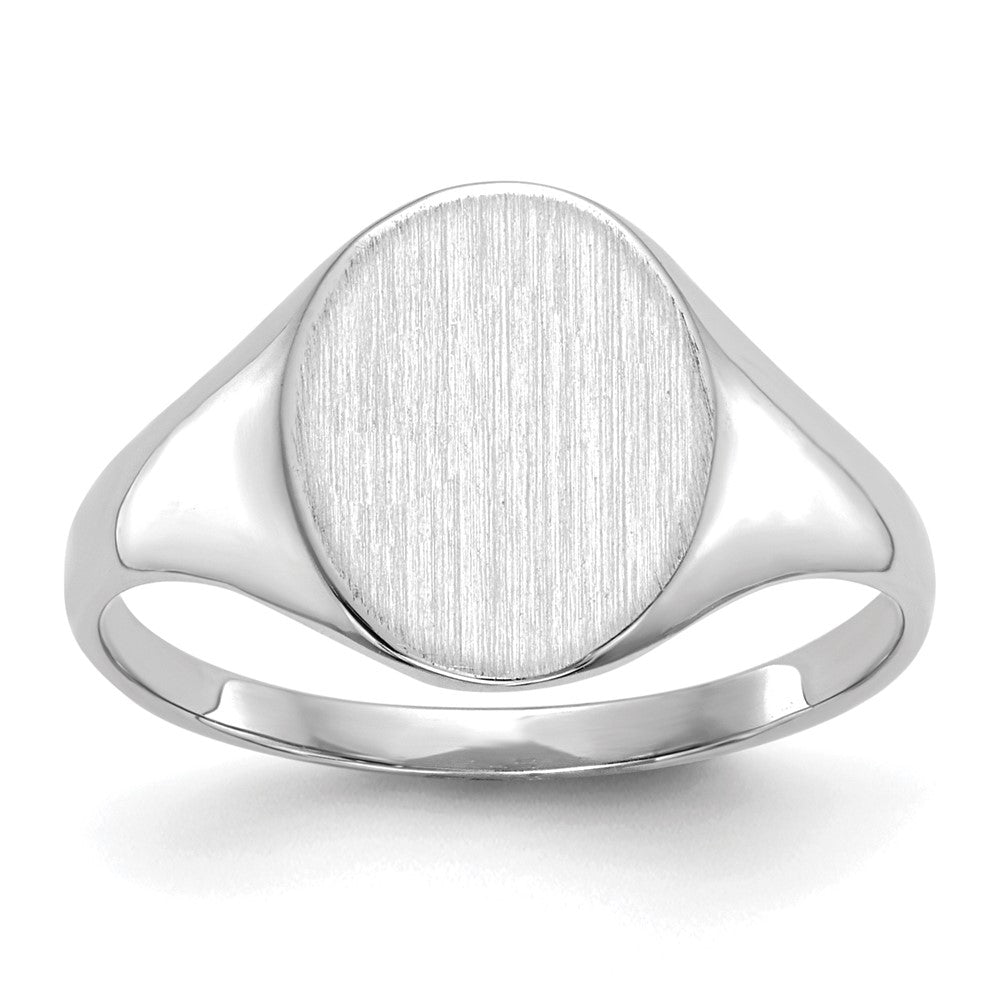 14k White Gold 10.0x Closed Back Signet Ring