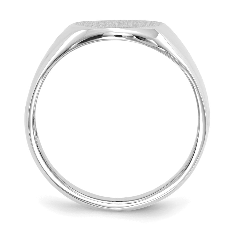 14k White Gold 13.0x Open Back Signet Ring