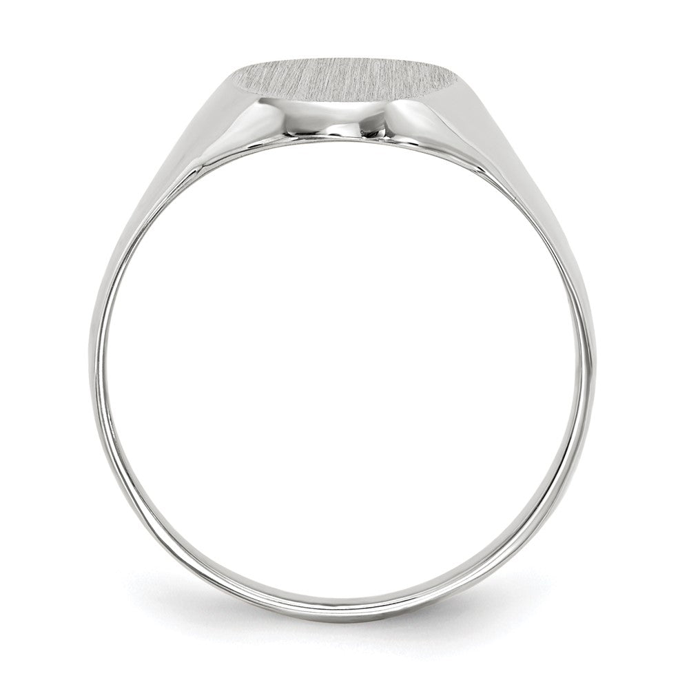 14k White Gold 14.0x Closed Back Signet Ring